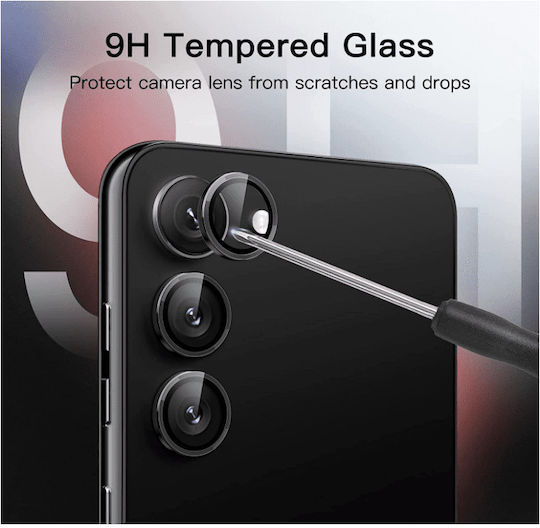 Camera Protection Tempered Glass Black for the Galaxy S23+