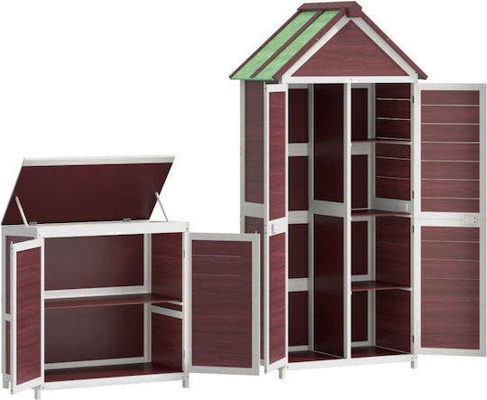 Wooden Garden Shed with Air Vents M0.79xW0.53xH1.85m