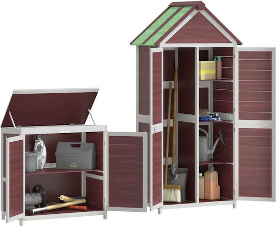 Wooden Garden Shed with Air Vents M0.79xW0.53xH1.85m