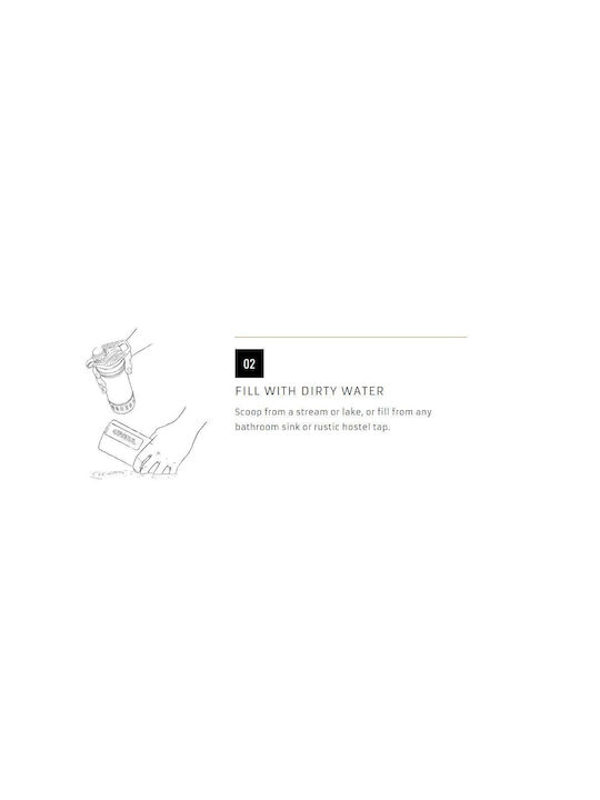 Wasserflasche Kunststoff mit Filter 710ml Schwarz