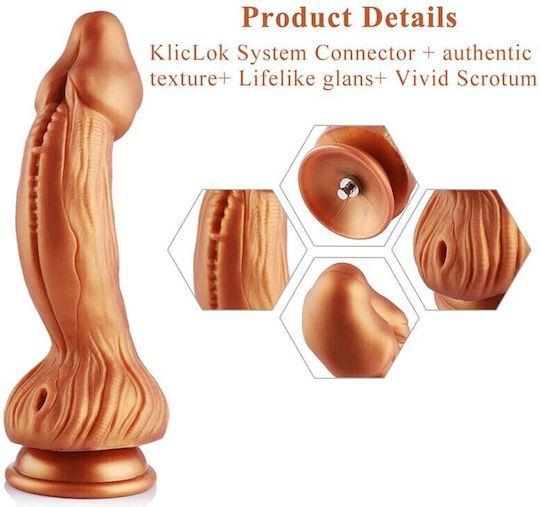 Hismith Evil Dragon BDSM Accessory σε Πορτοκαλί Χρώμα
