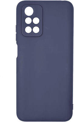 Back Cover Σιλικόνης / Tempered Glass Navy Μπλε (Poco M4 Pro 5G / Redmi Note 11s 5G)