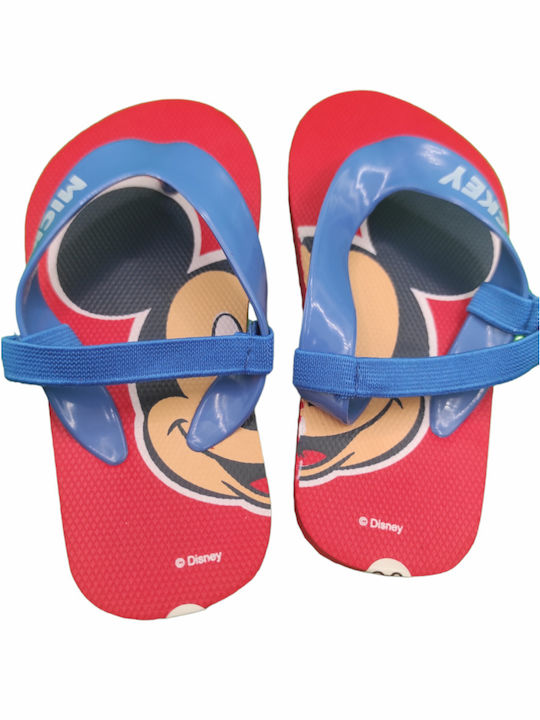 Disney Kids' Flip Flops Mickey Red