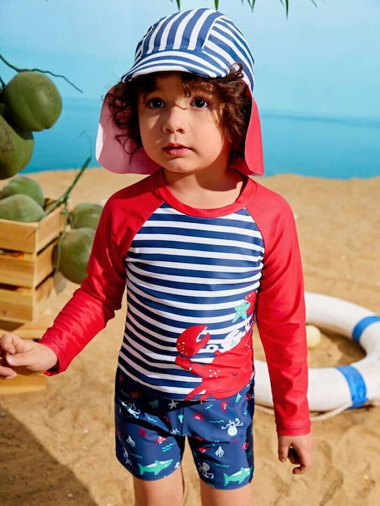 Babykids Kids Swimwear Swimwear Set with Hat Blue