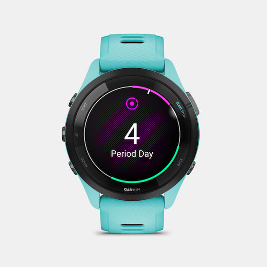 Garmin Forerunner 265 46mm Waterproof Smartwatch with Heart Rate Monitor (Aqua/Black)