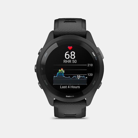 Garmin Forerunner 265 46mm Waterproof Smartwatch with Heart Rate Monitor (Black/Powder Gray)