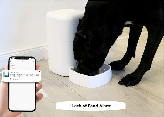 Tellur Automatisch Schalen Futter & Wasser Langsame Fütterung für Hund & Katze 2x 4lt 28.9cm in Weiß Farbe