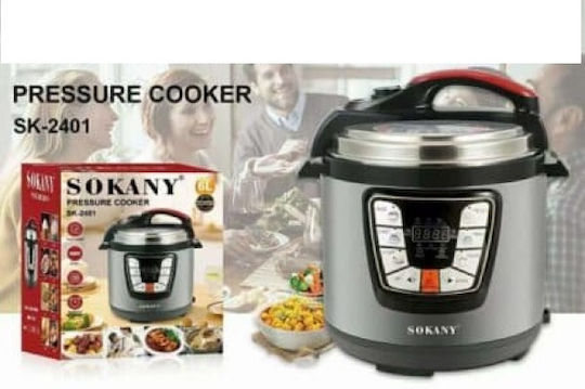 Sokany SK-2401 Multi-Function Cooker 6lt 1000W Silver