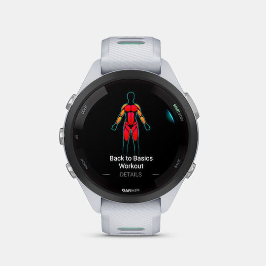 Garmin Forerunner 265s 42mm Waterproof Smartwatch with Heart Rate Monitor (Whitestone/Neo Tropic)