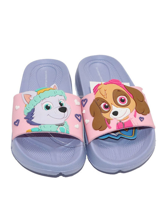 Șlapi pentru copii Paw Patrol Lila