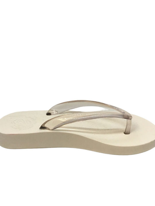 Șlapi pentru copii Flip Flops Albe