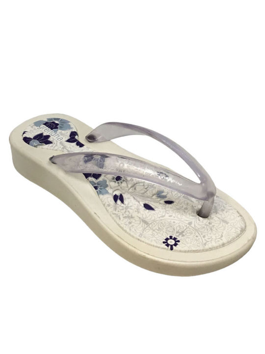 Șlapi pentru copii Flip Flops Albe