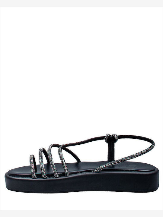 Flache Sandalen für Damen in Gray Farbe