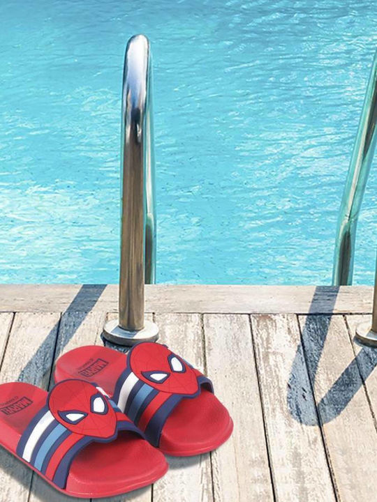 Kinder Badeschlappen Spider-Man Rot