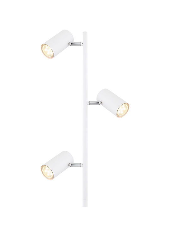 Globo Lighting Robby Φωτιστικό Δαπέδου Υ154xΜ25εκ. με Ντουί για Λαμπτήρα GU10 Λευκό