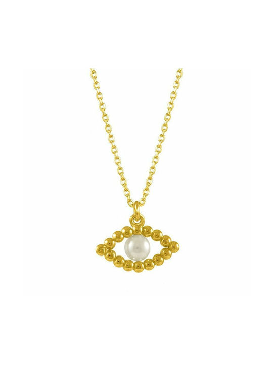 Amor Amor Necklace Eye from Gold Plated Silver