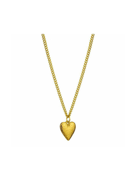 Amor Amor Necklace with design Heart from Gold Plated Steel