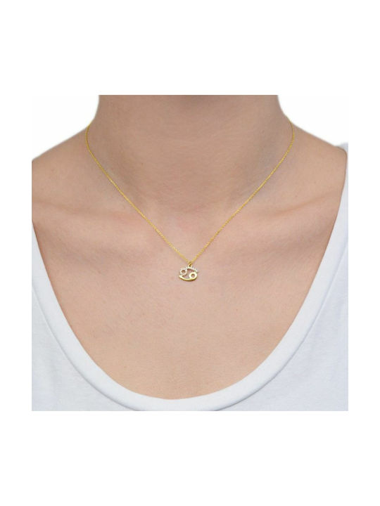 Amor Amor Necklace Zodiac Sign from Gold Plated Silver