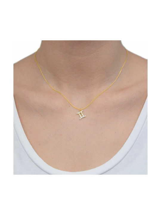 Amor Amor Necklace Zodiac Sign from Gold Plated Silver