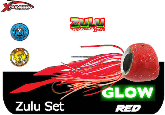 X-Paragon Artificial Bait Octopus 100g Fluorescent Glow Red