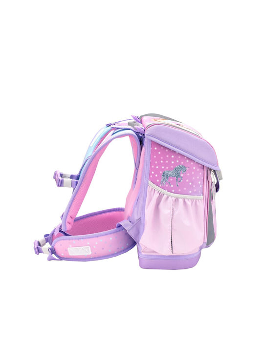 Belmil Rainbow Unicorn School Bag Backpack Elementary, Elementary in Lilac color 19lt