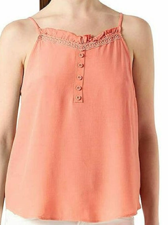 Women's Summer Blouse with Straps Orange