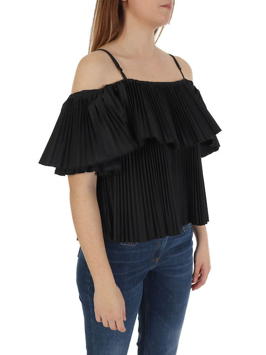 Liu Jo Damen Sommer Bluse mit Trägern Schwarz