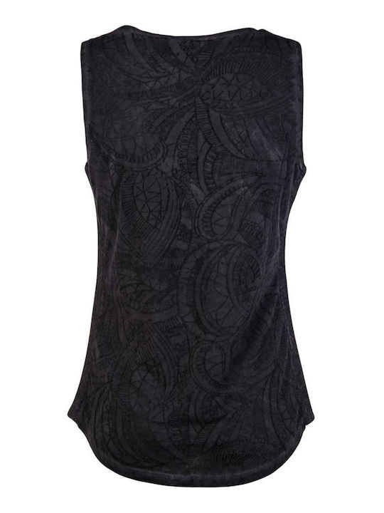 Women's Summer Blouse Cotton Sleeveless Black