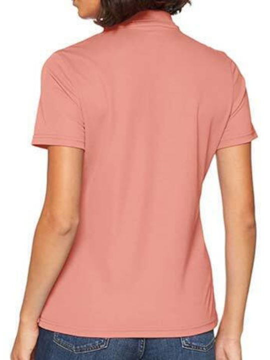Women's Polo Blouse Short Sleeve Pink