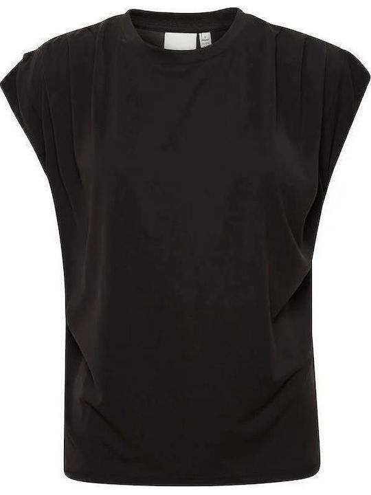 Women's Summer Blouse Sleeveless Black