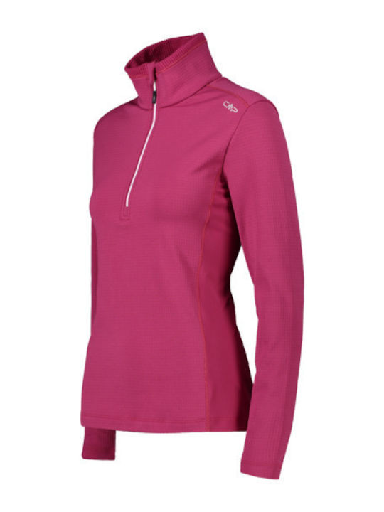 CMP Winter Women's Fleece Blouse Long Sleeve with Zipper Fuchsia