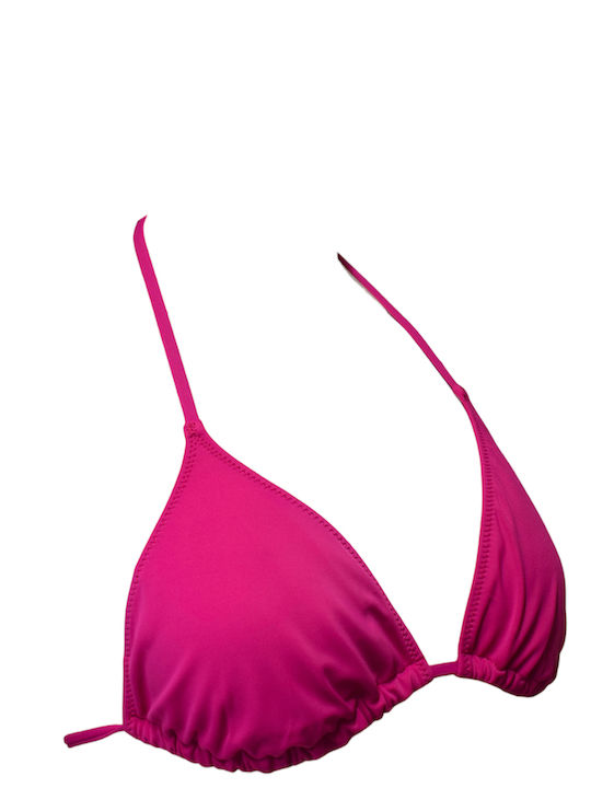 Apple Boxer Triangle Bikini Top Fuchsia