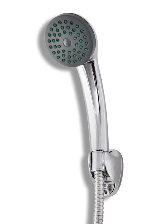 vidaXL Mixing Shower Shower Faucet Complete Set Inox Silver