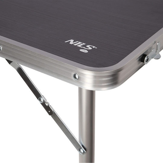 Nils Aluminum Table Set for Camping Folding in Case Gray