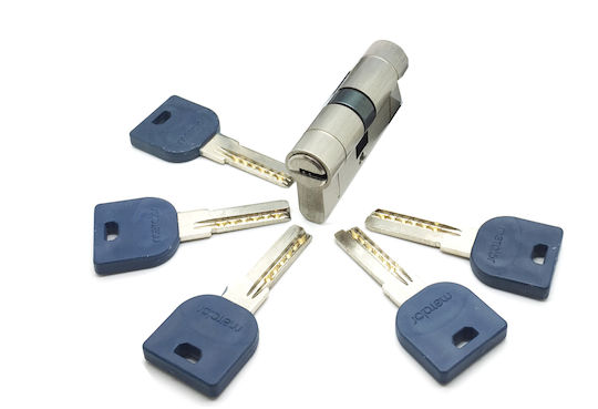 Metalor Lock Cylinder Security 65mm (30-35) with 5 Keys Silver