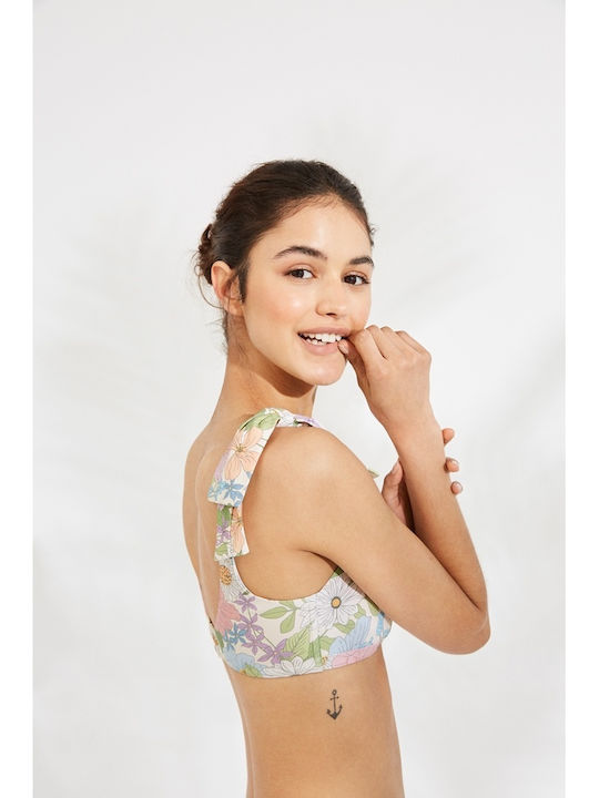Bikini Dreieck B-Cup Mit Polsterung Blumen