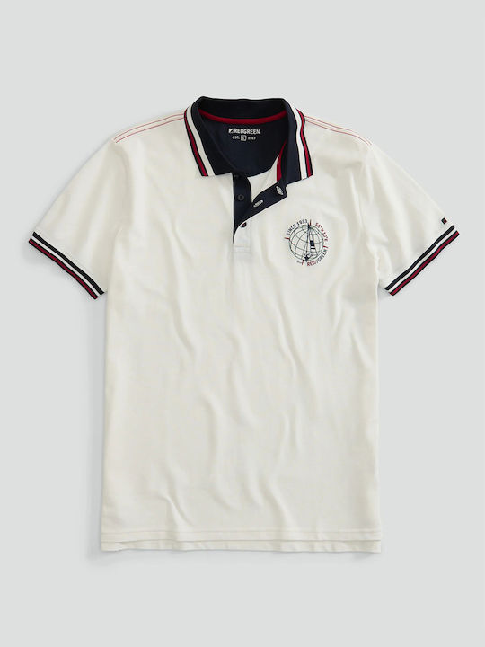 Redgreen Men's Short Sleeve Blouse Polo White