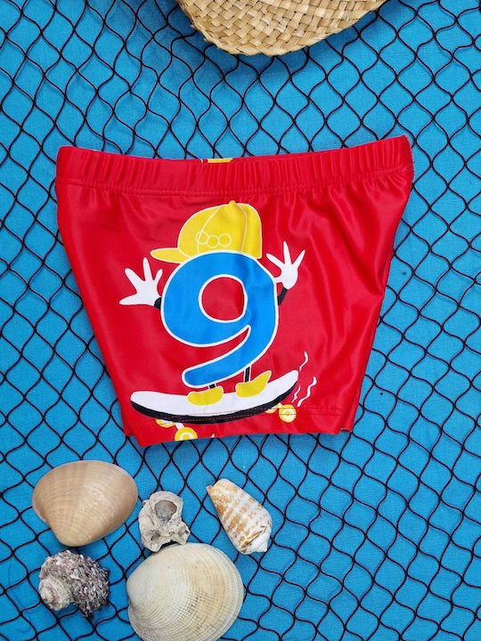 Senses Kids Swimwear Swim Shorts Red