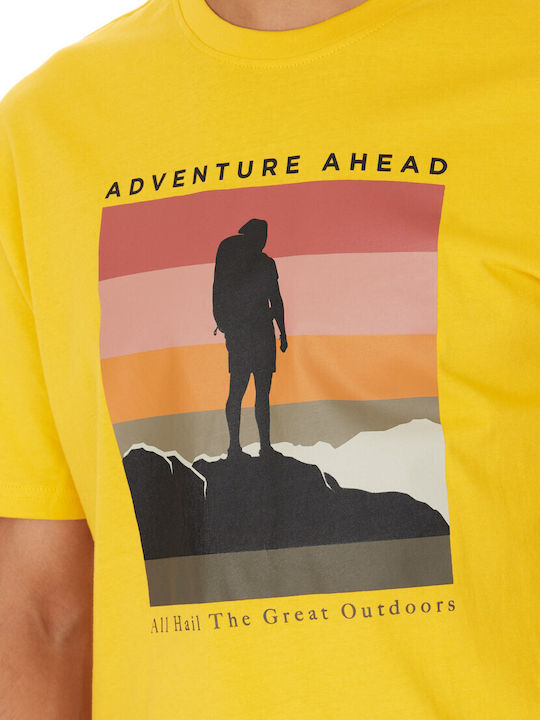 Αθλητικό T-shirt Κίτρινο