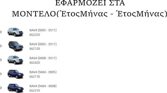 Toyota Σετ Τακάκια για Toyota RAV 4