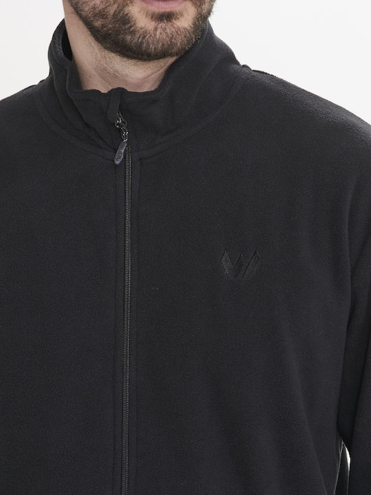 Men's Fleece Cardigan Black