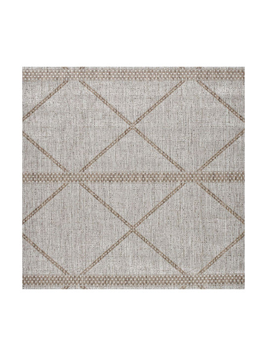 Polcarpet Rug Rectangular Summer Wicker Ecru