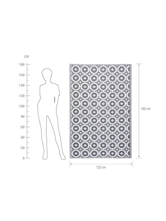 Butlers Χαλί Εξωτερικού Χώρου Ορθογώνιο Γκρι 180x120cm
