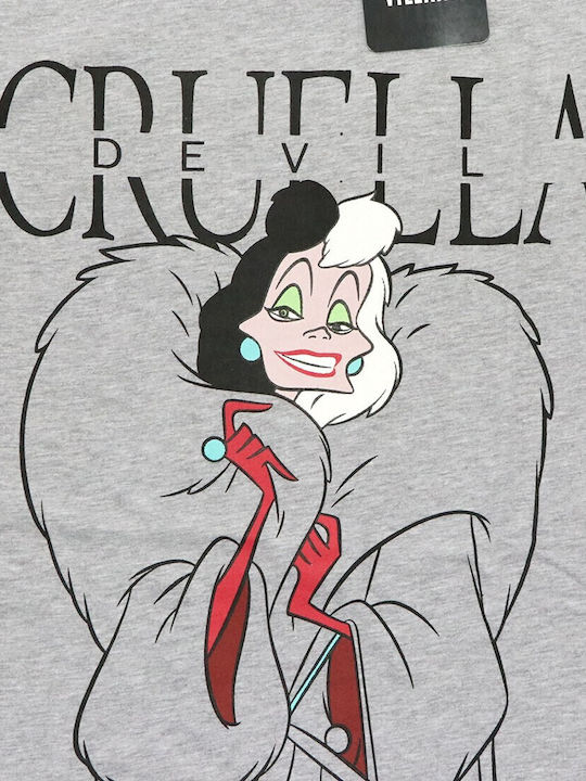 Disney Cruella De Vil Γυναικείο T-shirt Γκρι