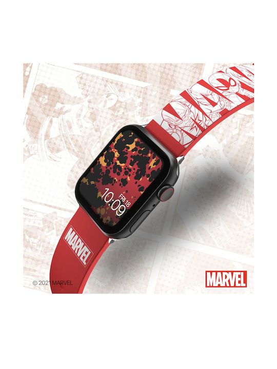 MobyFox Marvel Edition Armband Silikon Rot (Apple Watch 38/40/41/42mm)