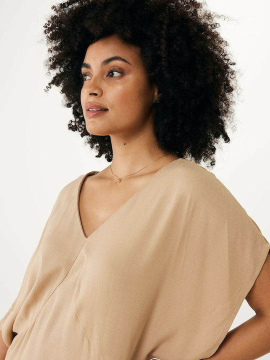 Sommer Maxi Kleid Beige