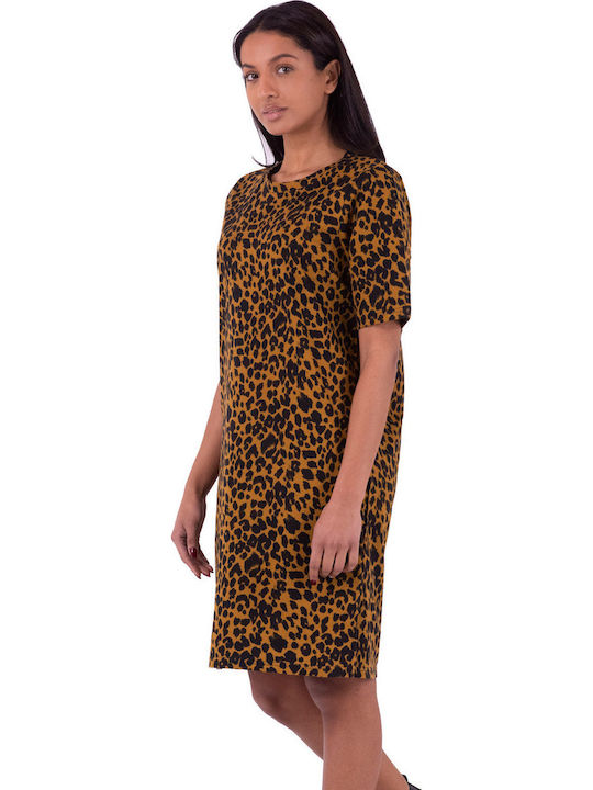 Summer Mini Dress Brown