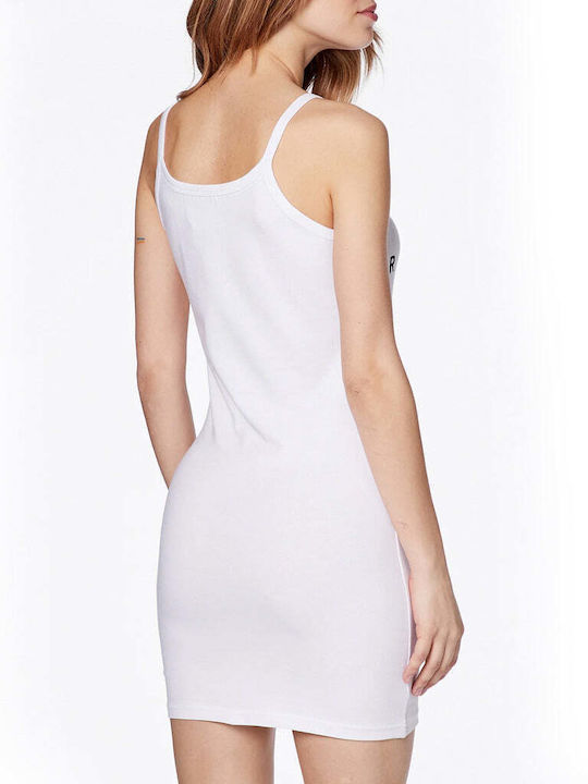 Richmond Summer All Day Sleeveless Cotton Mini Dress White