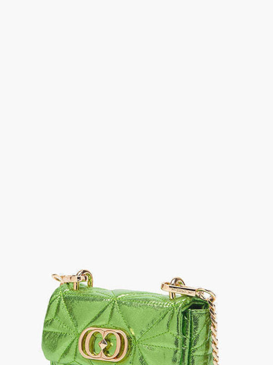 La Carrie Δερμάτινη Γυναικεία Τσάντα Ώμου Πράσινη