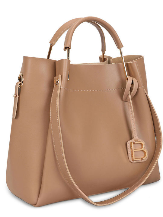 Damentasche Schultertasche Beige